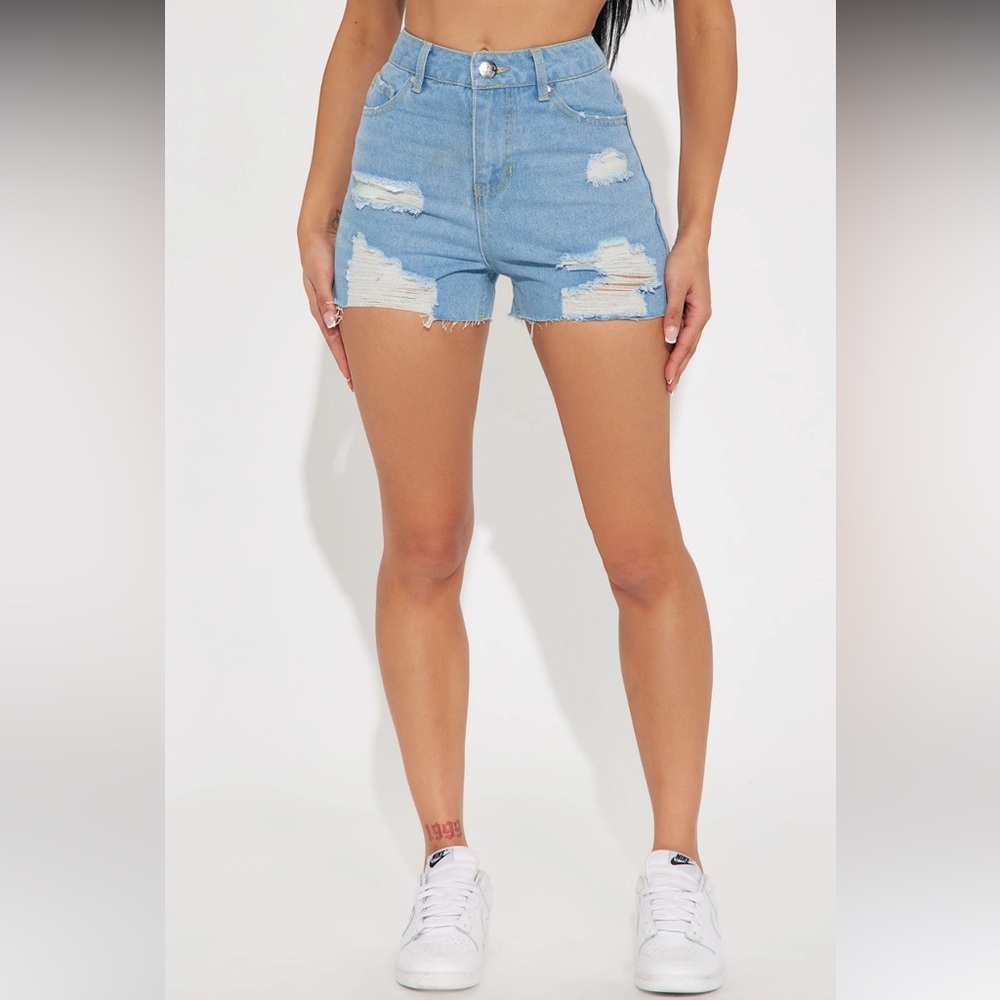 Distressed Denim Women's Shorts